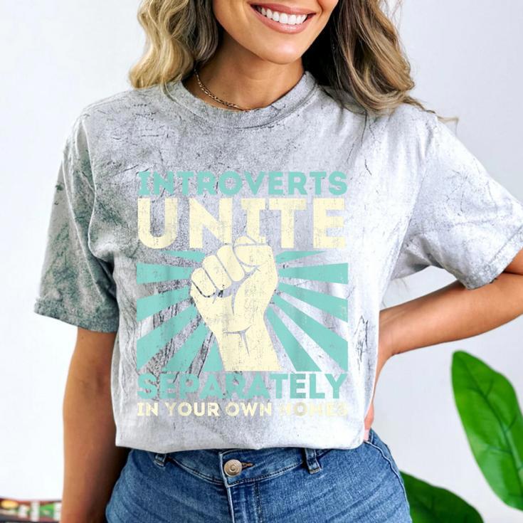 Introverts Unite Separately Introverted Antisocial Comfort Color Blast T-Shirt