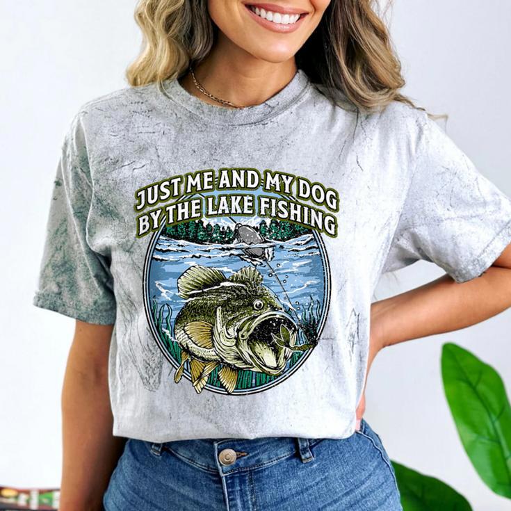 Just Let Me And My Dog By Lake Fishing Introvert Lifestyle Comfort Color Blast T-Shirt