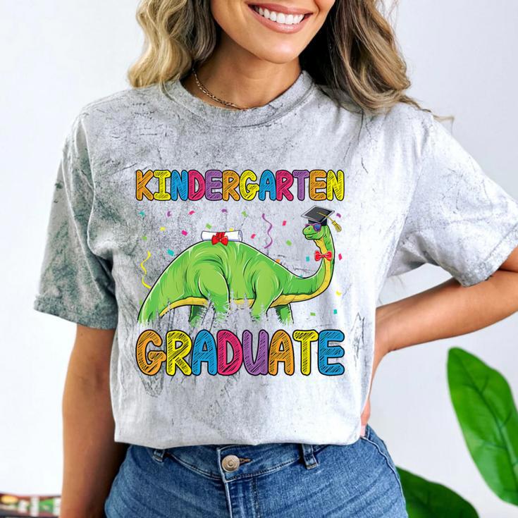 Kids Kindergarten Graduate Dinosaur Kindergarten Graduation Comfort Color Blast T-Shirt