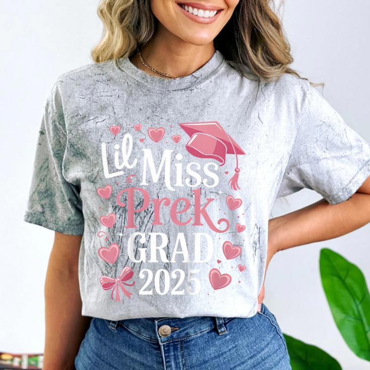 Kids Little Miss Pre-K Grad 2025 Preschool Girls Prek Graduation Comfort Color Blast T-Shirt