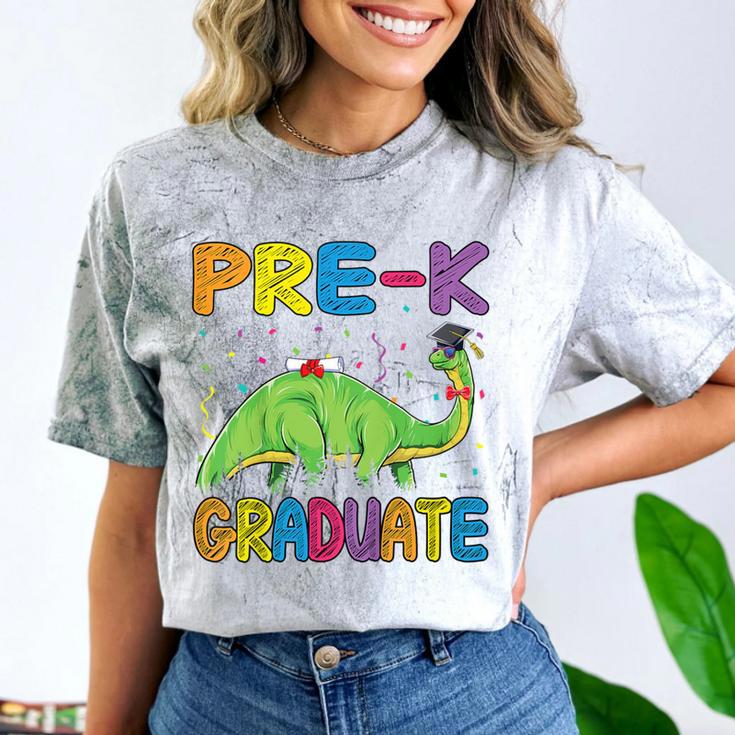 Kids Pre-K Graduate Brontosaurus Dino Pre Kindergarten Graduation Comfort Color Blast T-Shirt