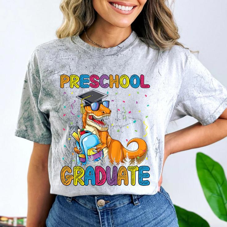 Kids Preschool Graduate Dinosaur Trex Preschool Graduation Comfort Color Blast T-Shirt