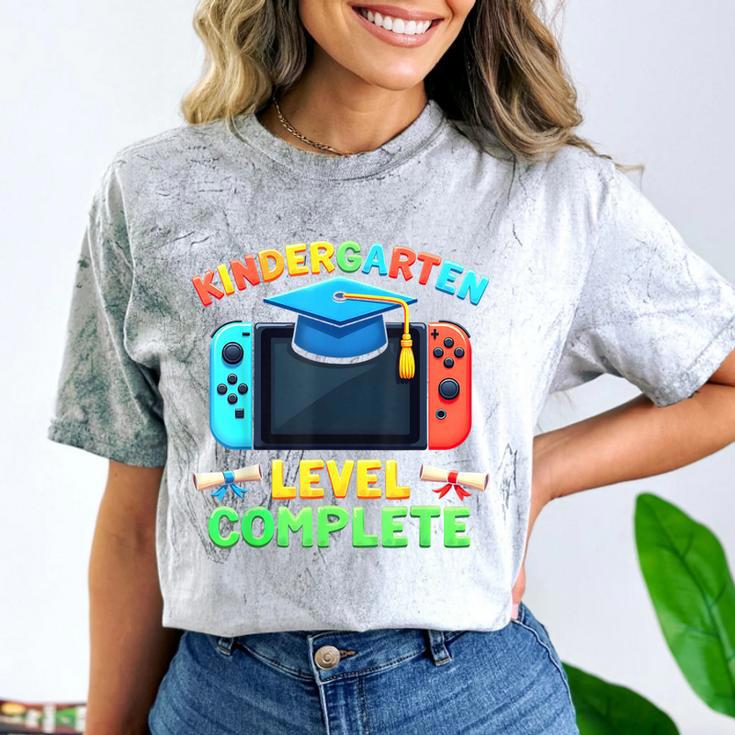 Kindergarten Level Complete Graduation Class 2025 Gamer Boys Comfort Color Blast T-Shirt
