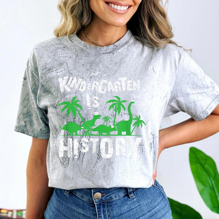 Kindergarten Is History Dinosaur Graduation Comfort Color Blast T-Shirt