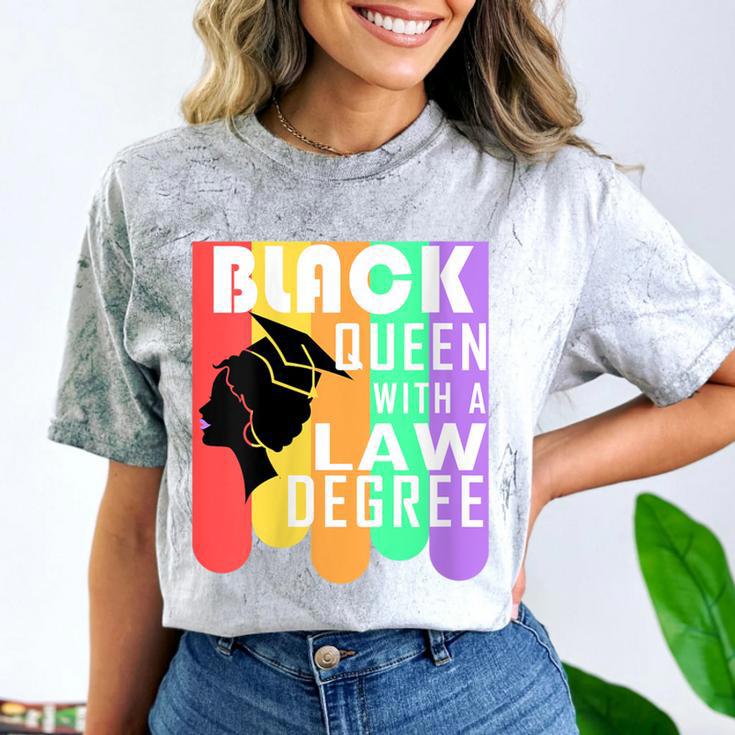 Law School Graduation Queen New Lawyer Attorney Grad Comfort Color Blast T-Shirt