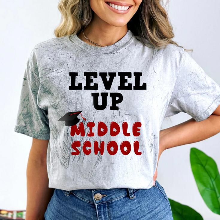 Level Up Middle School 5th Grade Graduation Comfort Color Blast T-Shirt