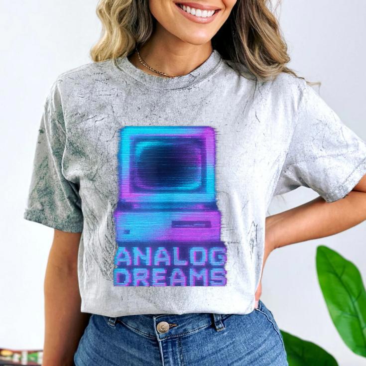 Lofi Reverie Analog Dreams Pixel 90s Desktop VHS Nostalgia Comfort Color Blast T-Shirt