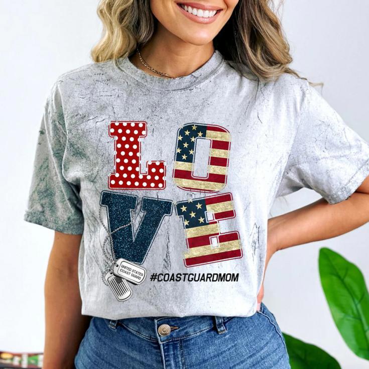 Love Coast Guard Mom Proud Coast Guard Graduation Mom Comfort Color Blast T-Shirt
