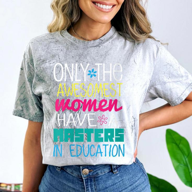 Masters In Education Degree Graduation Women MeD Comfort Color Blast T-Shirt