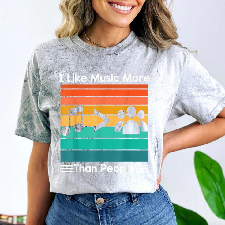 I Like Music More Than People Introvert Saying Quote Comfort Color Blast T-Shirt I Like Music More Than People Introvert Saying Quote Comfort Color Blast T-Shirt