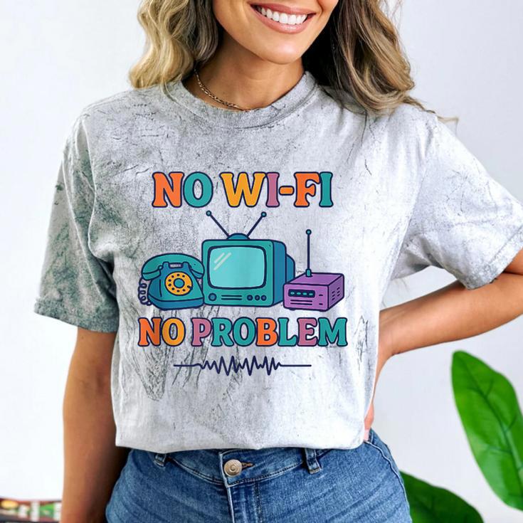 No Wi-Fi No Problem – Retro Dial Up Tech Nostalgia Comfort Color Blast T-Shirt No Wi-Fi No Problem – Retro Dial Up Tech Nostalgia Comfort Color Blast T-Shirt