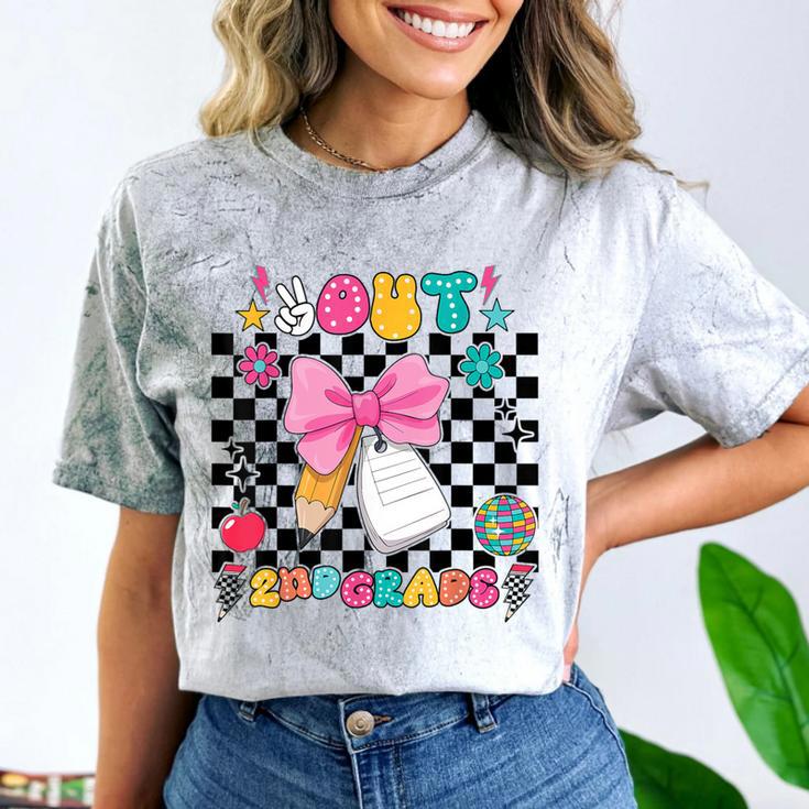Peace Out 2nd Grade Graduation Last Day School Second Grade Comfort Color Blast T-Shirt