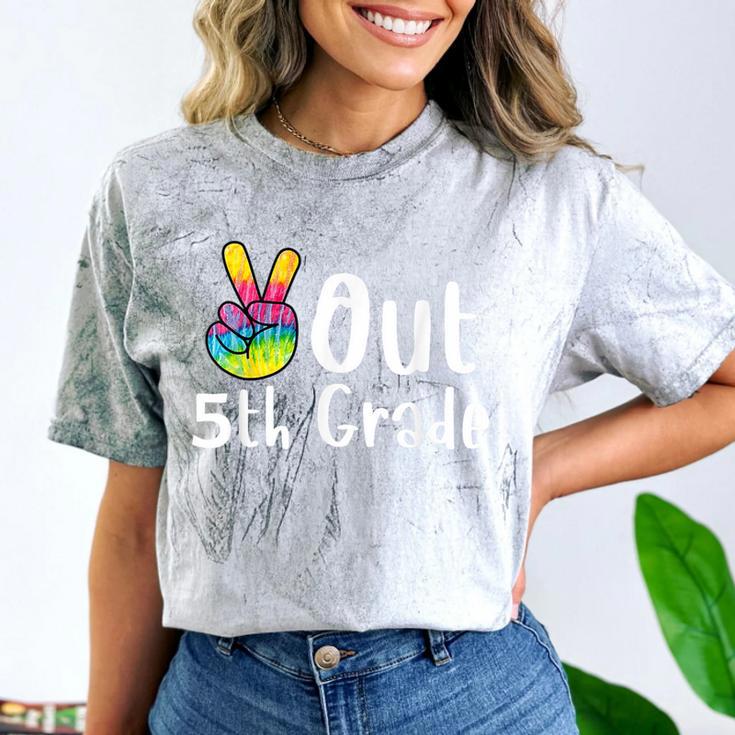 Peace Out 5th Grade Tie Dye Graduation Class Of 2026 Comfort Color Blast T-Shirt