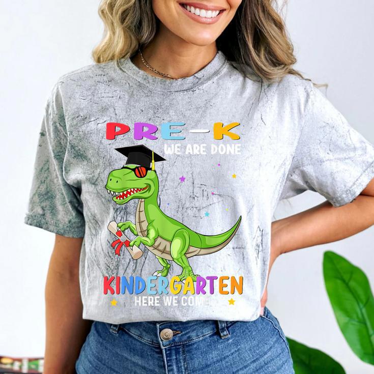 Pre k Graduation We Are Done Class 2023 Pre-k Dinosaur Boys Comfort Color Blast T-Shirt