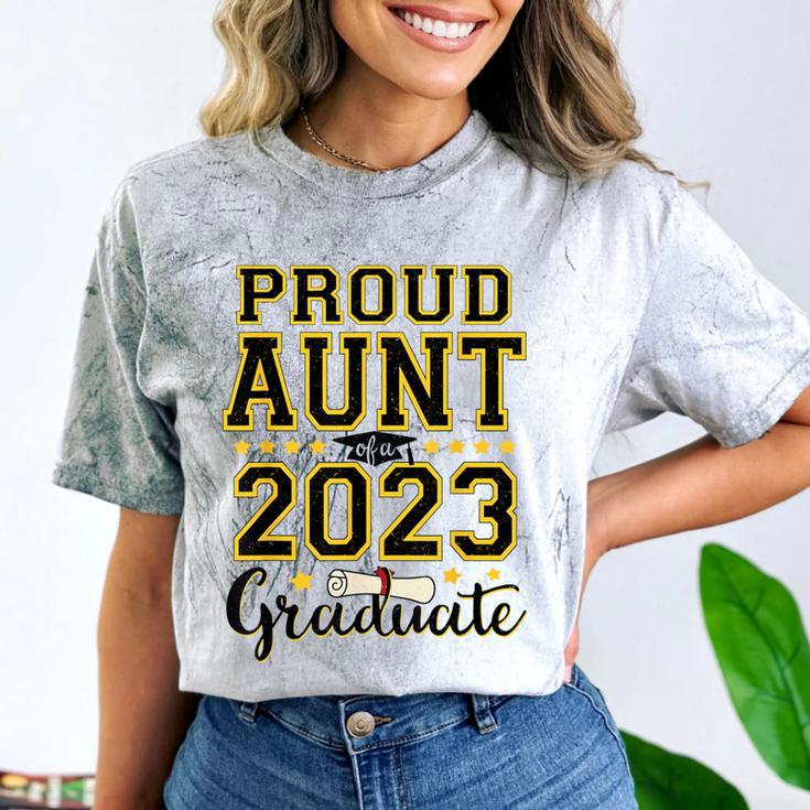 Proud Aunt Of A 2023 Graduate Family Matching Graduation Comfort Color Blast T-Shirt