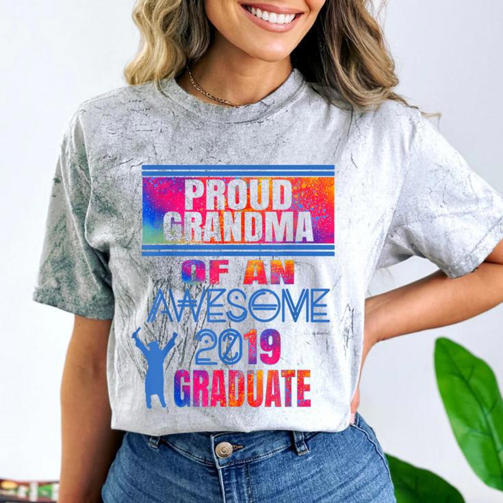Proud Grandma Of A 2019 Graduate Senior Class Graduation Comfort Color Blast T-Shirt