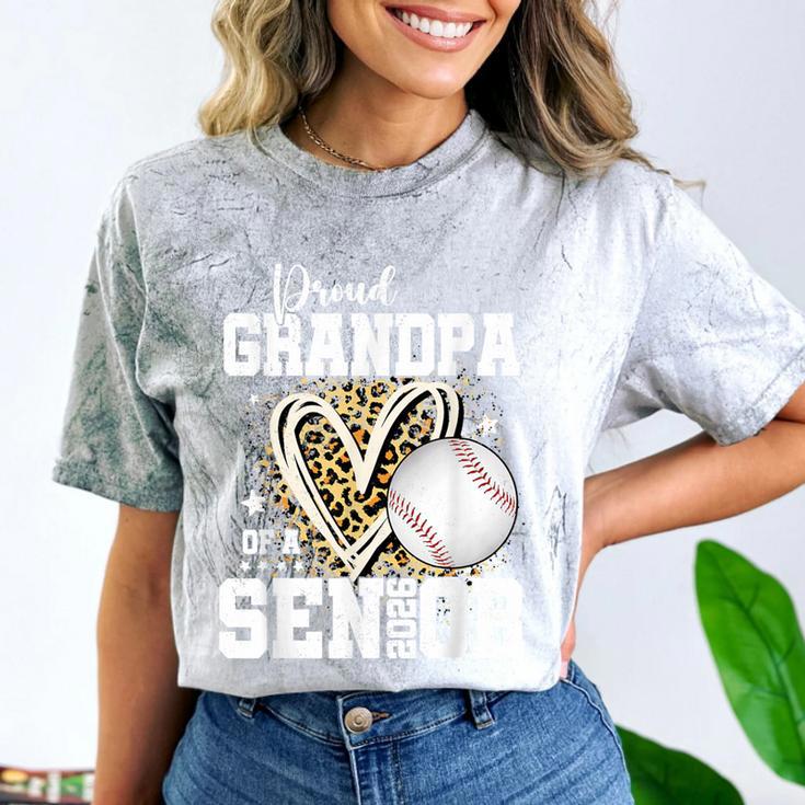 Proud Grandpa Of A 2026 Senior Baseball Graduation Leopard Comfort Color Blast T-Shirt