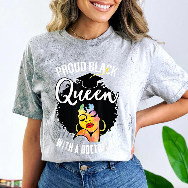 Proud Queen PhD Doctorate Degree Graduation Woman Girl Comfort Color Blast T-Shirt