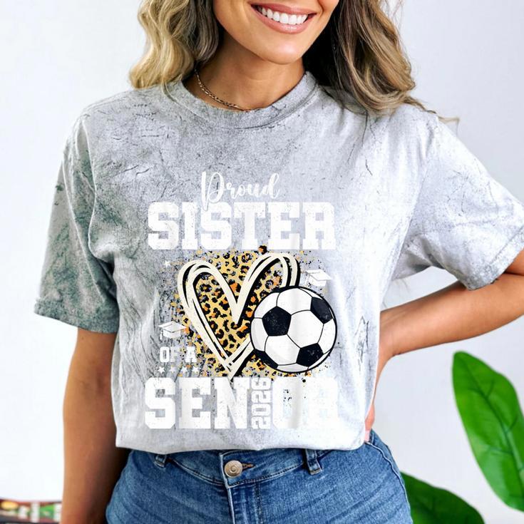 Proud Sister Of A 2026 Senior Soccer Graduation Leopard Comfort Color Blast T-Shirt