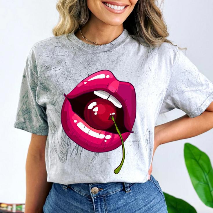 Rainbow Lips With a Cherry In The Mouth 80s Nostalgia Premium Tri-Blend Comfort Color Blast T-Shirt Rainbow Lips With a Cherry In The Mouth 80s Nostalgia Premium Tri-Blend Comfort Color Blast T-Shirt