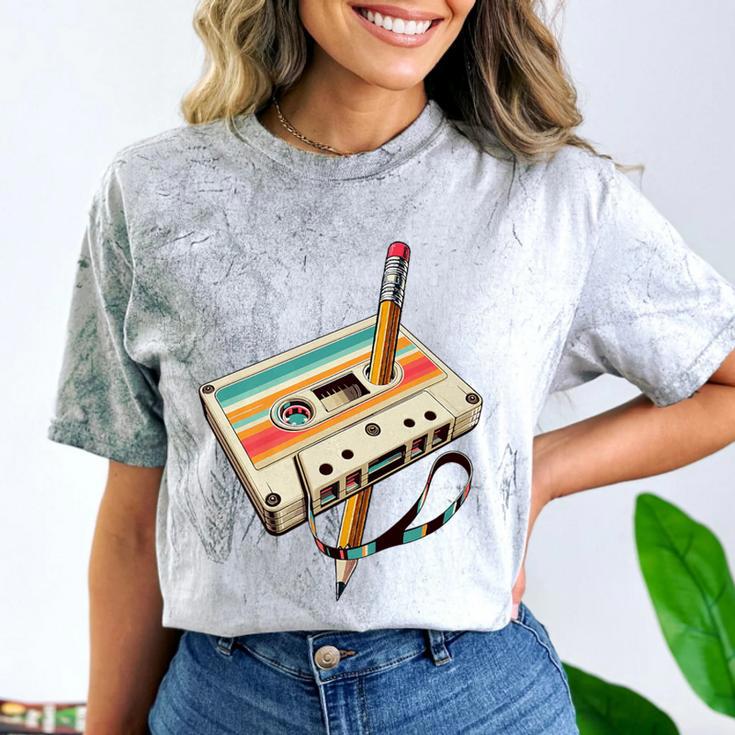Retro Cassette Tape & Pencil Rewind Nostalgia Party 80s 90s Premium Comfort Color Blast T-Shirt