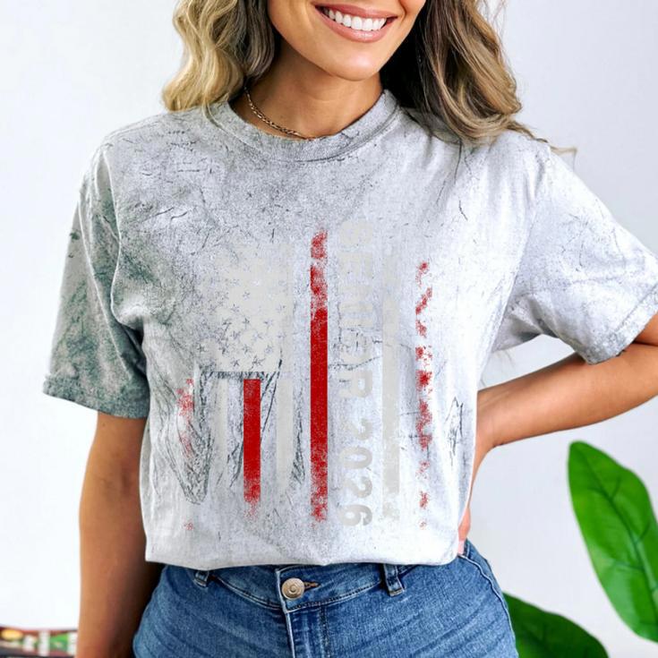 Senior 2026 American Flag Shirt USA Graduation Class Of 2026 Comfort Color Blast T-Shirt