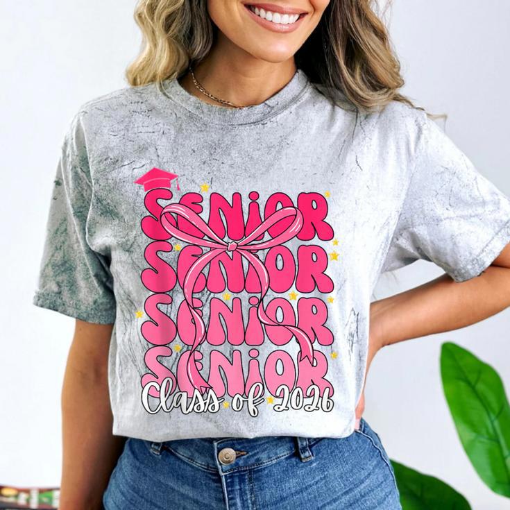 Senior Class Of 2026 Pink Coquette Bow Graduation 2026 Comfort Color Blast T-Shirt