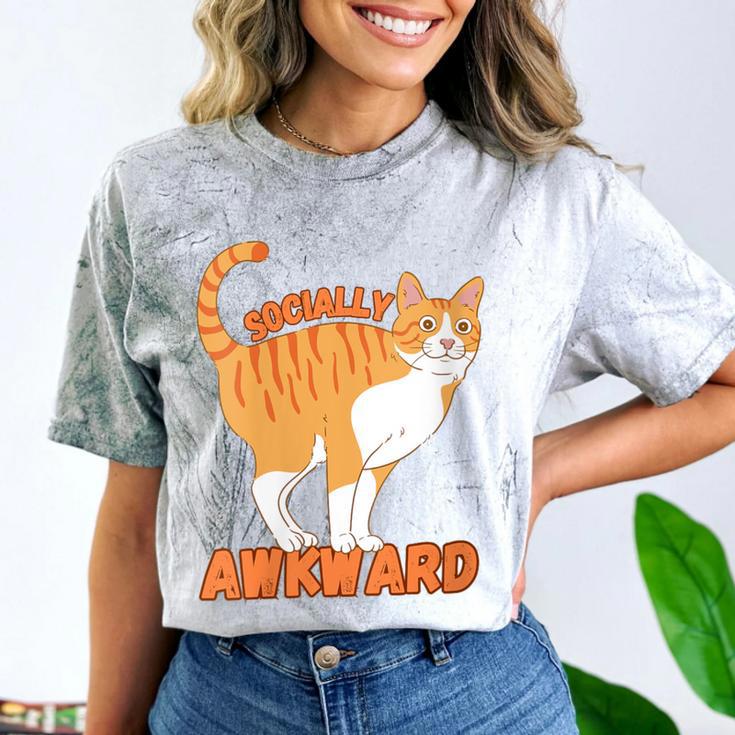 SOCIALLY AWKWARD FUNNY CAT ANTISOCIAL INTROVERT WEIRD Comfort Color Blast T-Shirt SOCIALLY AWKWARD FUNNY CAT ANTISOCIAL INTROVERT WEIRD Comfort Color Blast T-Shirt