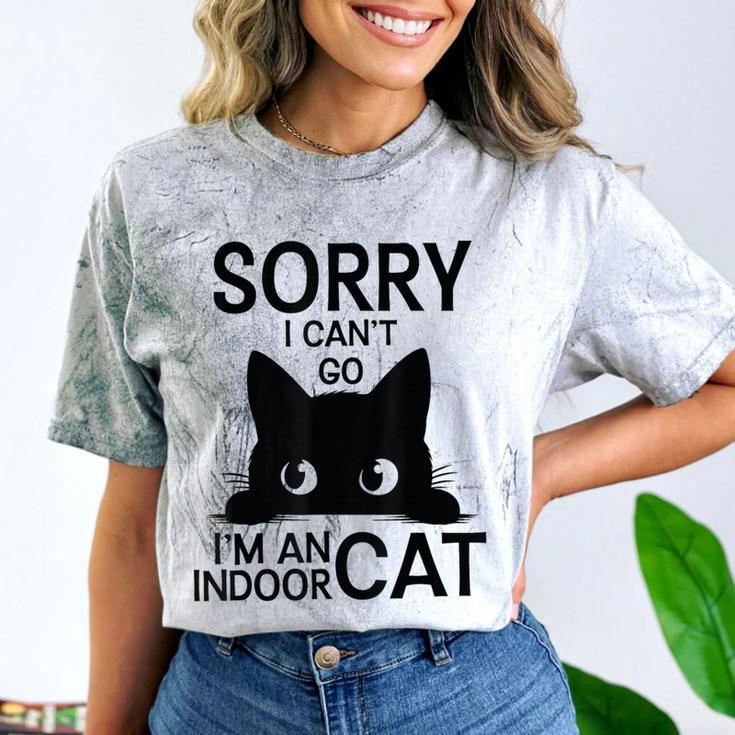 Sorry I Can't Go I'm An Indoor Cat Introvert Cats Comfort Color Blast T-Shirt Sorry I Can't Go I'm An Indoor Cat Introvert Cats Comfort Color Blast T-Shirt