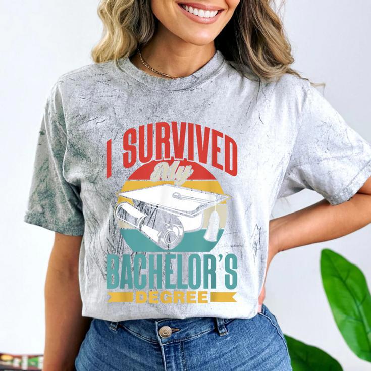 I Survived My Bachelor's Degree Party Bachelor Graduation Comfort Color Blast T-Shirt