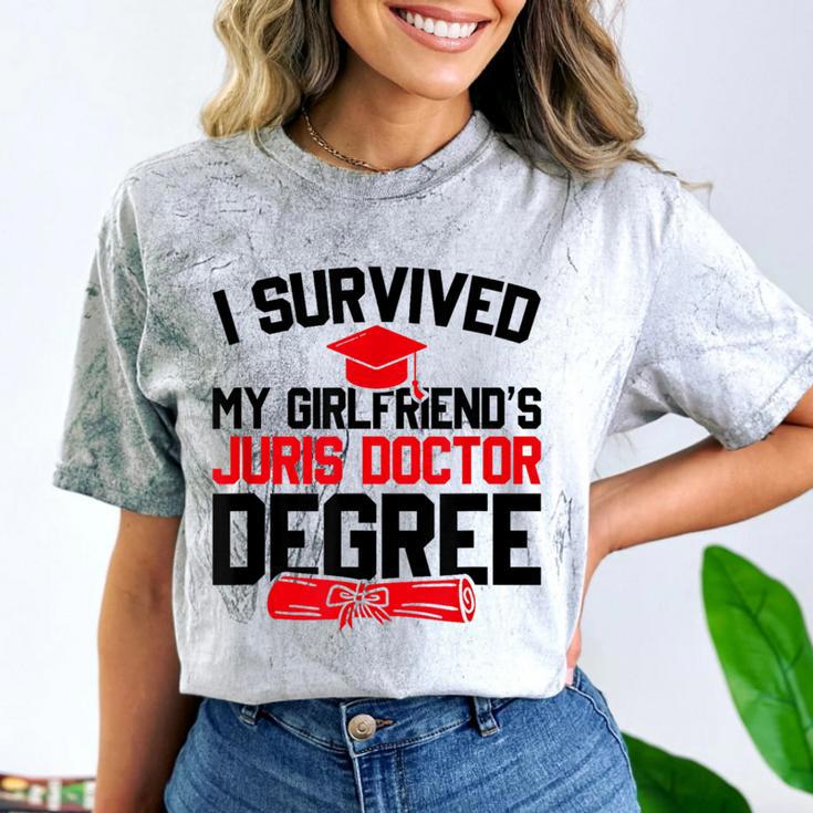 I Survived My Girlfriend's Juris Doctor Degree Graduation Comfort Color Blast T-Shirt