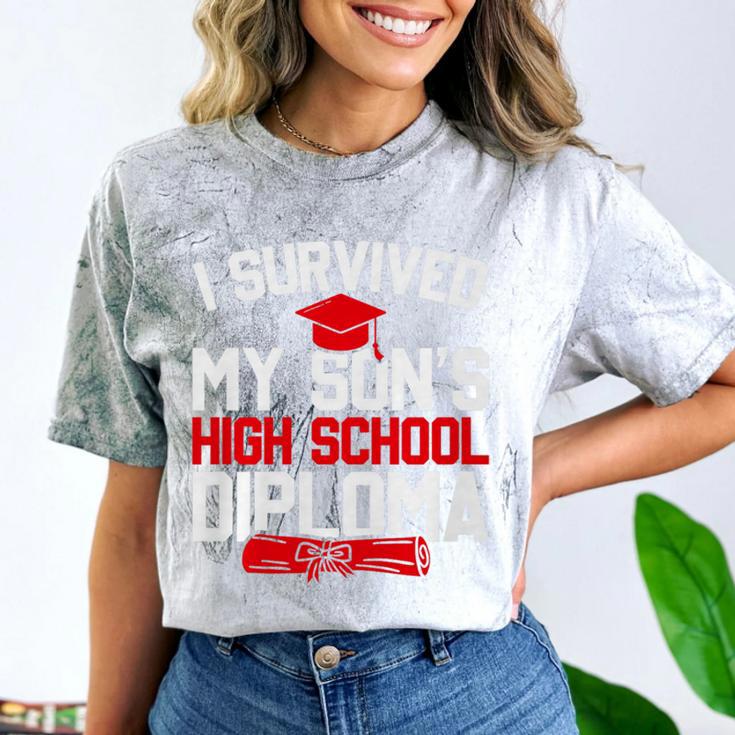 I Survived My Son's High School Diploma Graduation Premium Comfort Color Blast T-Shirt