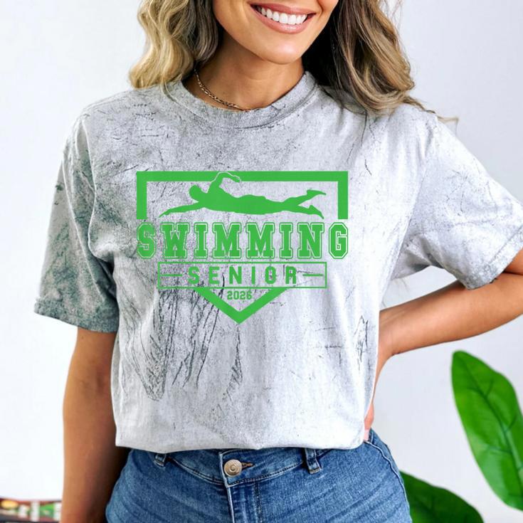 Swimming Senior Night Swim Senior 2026 Graduation 32 Comfort Color Blast T-Shirt
