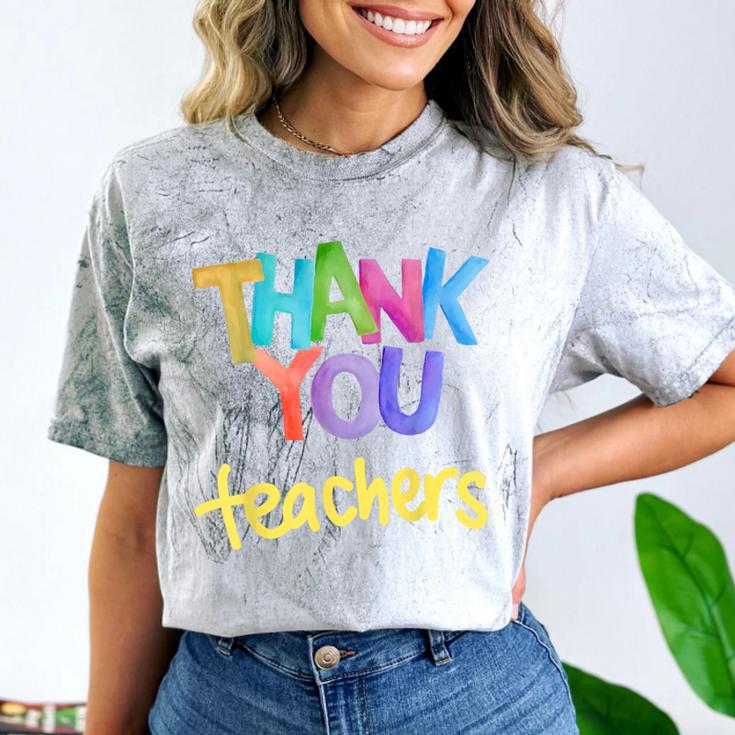 Thank You Teacher Appreciation Graduation Men Women Girls Kids Comfort Color Blast T-Shirt