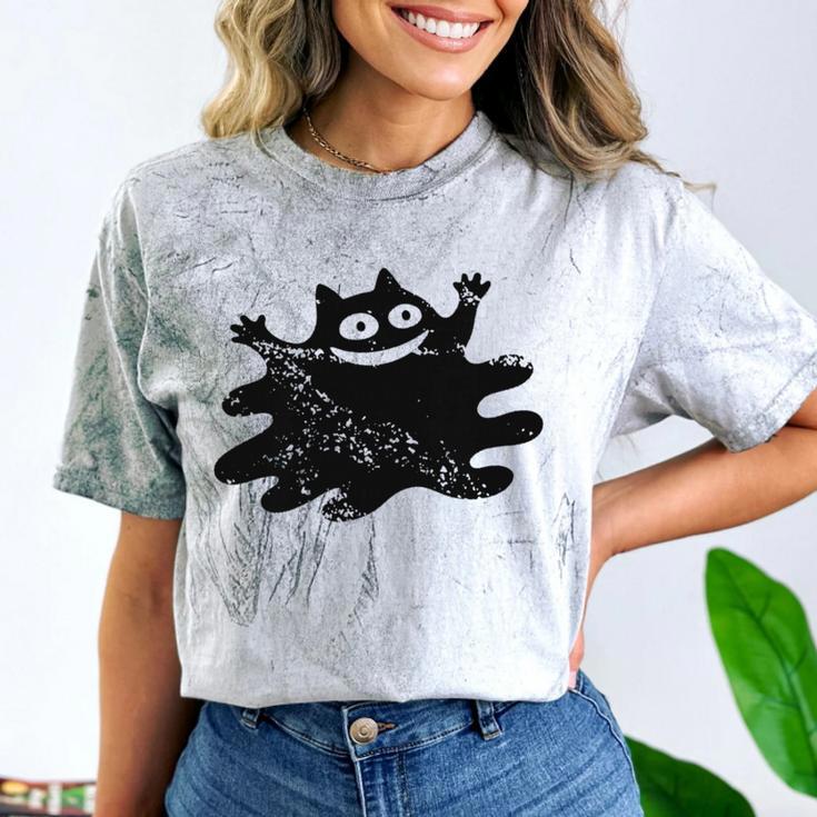 Yk2 Grunge Scary Cat With Tail Tomboy 90s Nostalgia Indie Premium Tri-Blend Comfort Color Blast T-Shirt