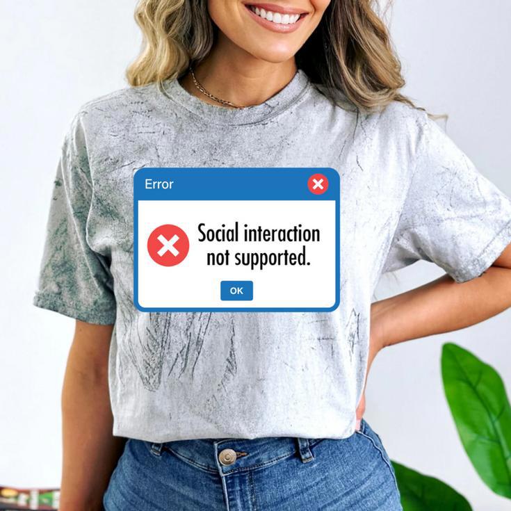 Anti Social Introvert Social Interaction Not Supported Comfort Color Blast T-Shirt