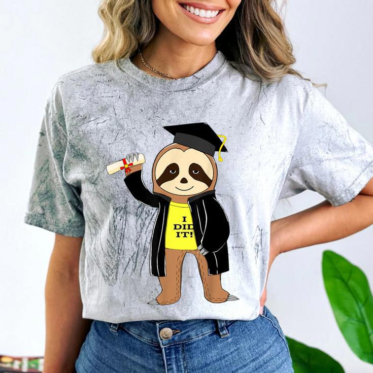 Class Of 2022 Sloth Graduation Masters College High School Comfort Color Blast T-Shirt