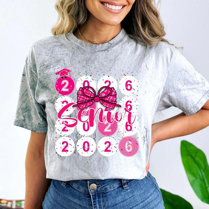 Class Of 2026 Senior Coquette Pink Bow Graduation Family Premium Tri-Blend Comfort Color Blast T-Shirt