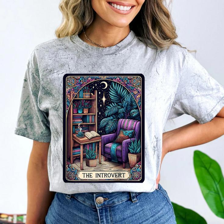 Color Graphic The Introvert Tarot Card Raglan Baseball Tee Comfort Color Blast T-Shirt