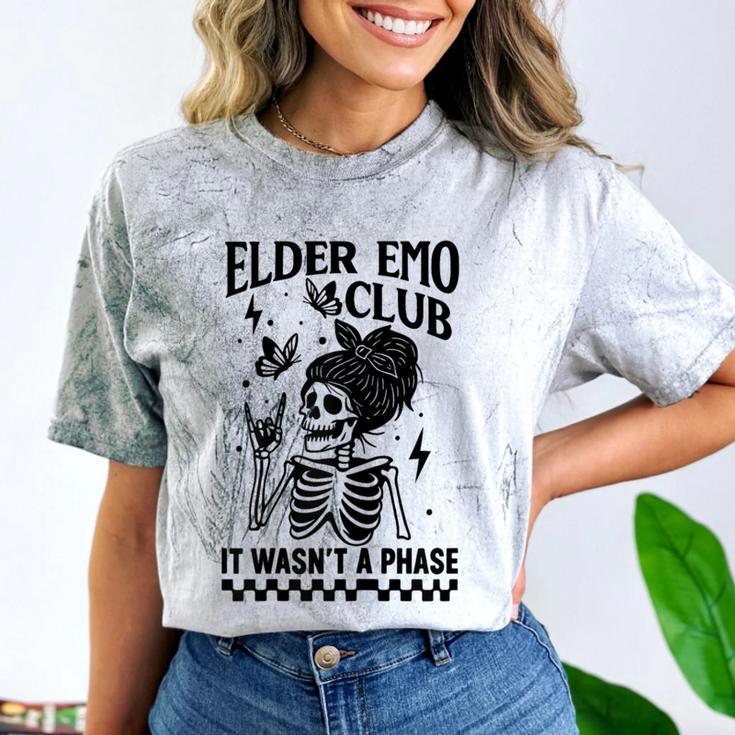 Elder Emo Club Skeleton Nostalgia It Wasn't a Phase Mom Comfort Color Blast T-Shirt