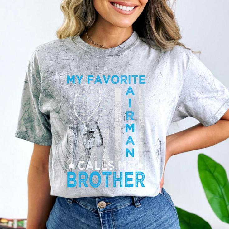 My Favorite Airman Calls Me Brother Airman Graduation Premium Tri-Blend Comfort Color Blast T-Shirt