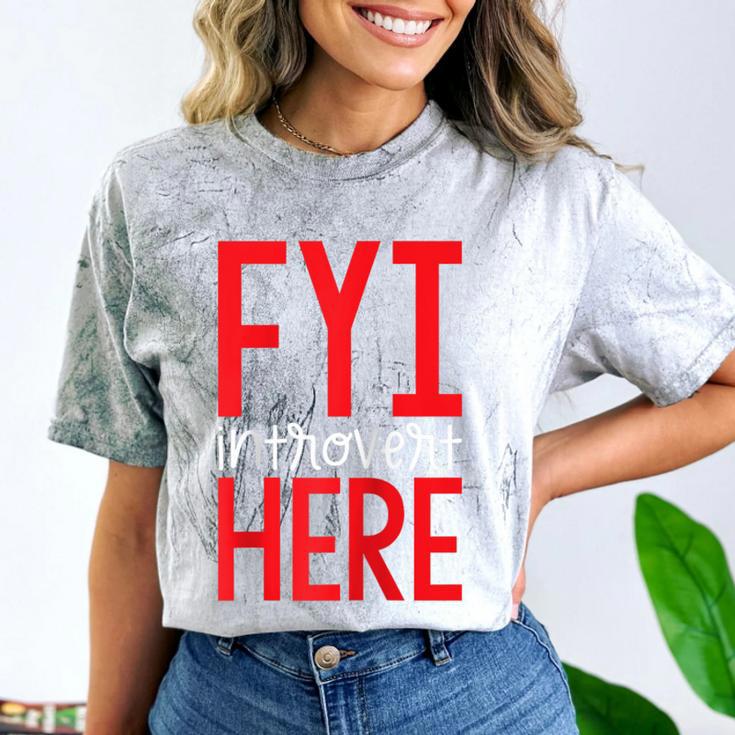 Fyi Introvert Here Raglan Baseball Tee Comfort Color Blast T-Shirt