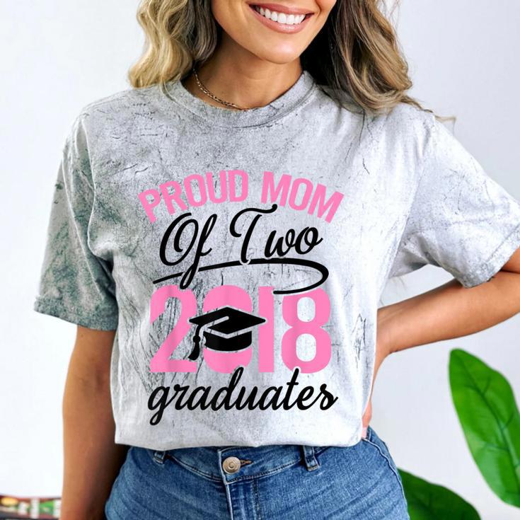 Graduation Shirt For Mom With Twins Proud Mom Of Two Comfort Color Blast T-Shirt