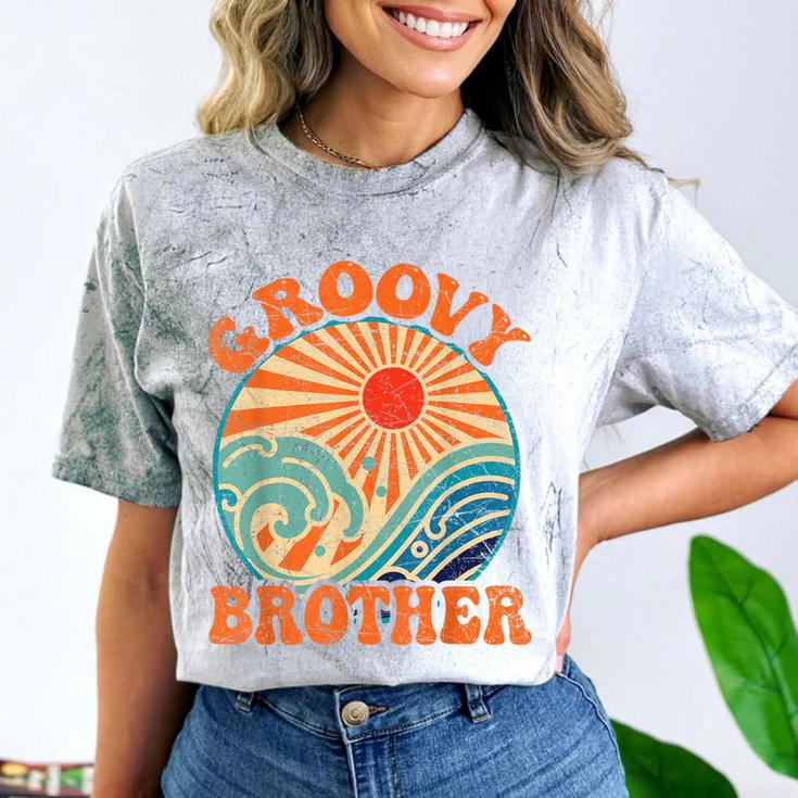 Groovy Brother 70s Aesthetic Nostalgia 1970's Retro Brother Comfort Color Blast T-Shirt