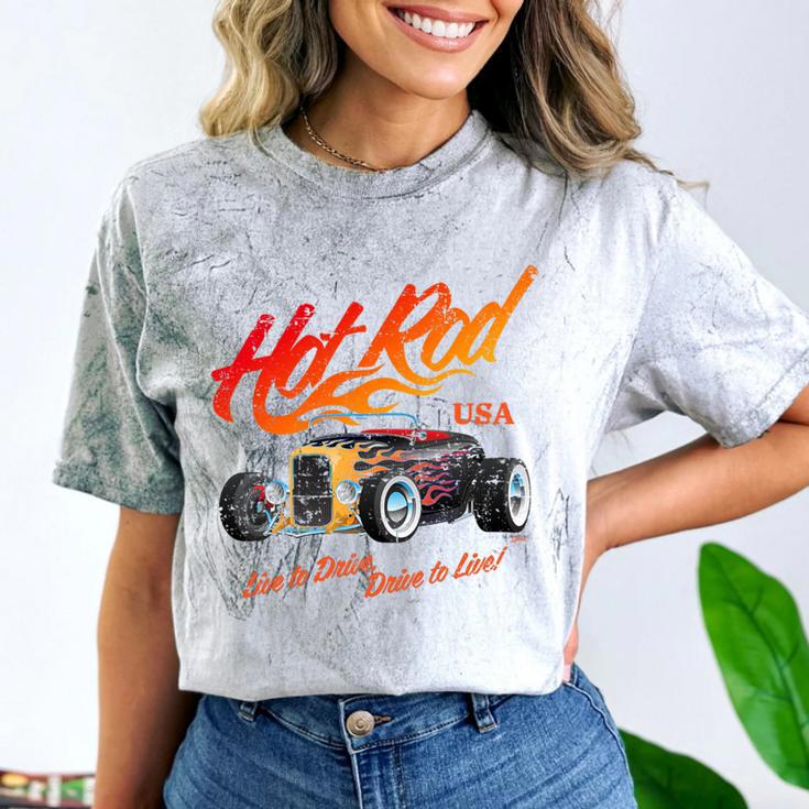 Hotrod Vintage Style Car Nostalgia Hotrod Distressed Premium Tri-Blend Comfort Color Blast T-Shirt
