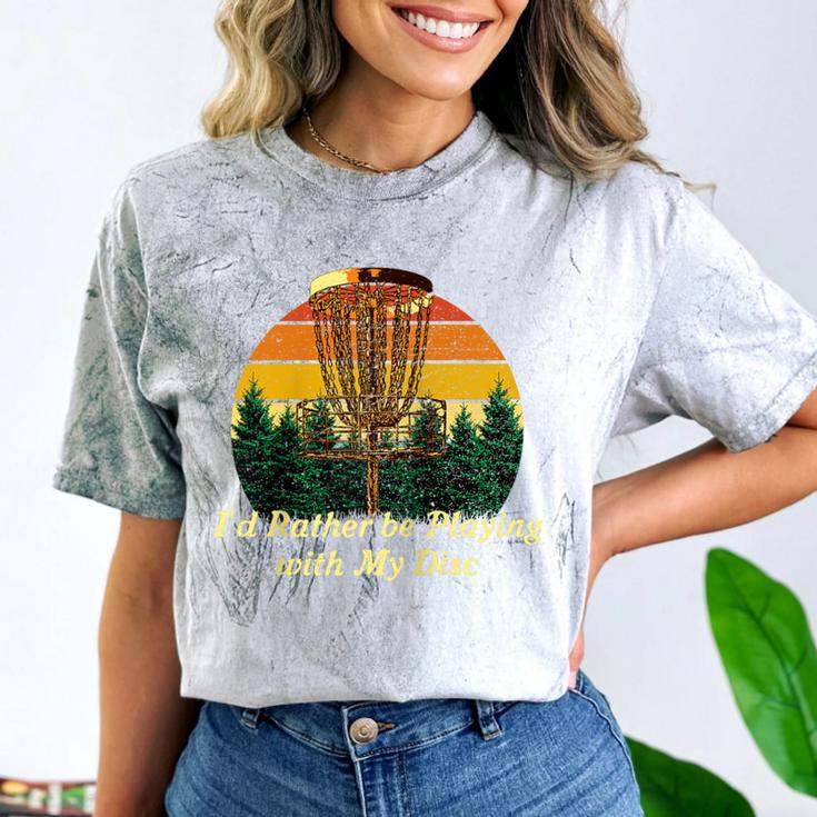 Id Rather Be Playing With My Disc Introvert Disc Golf Raglan Baseball Tee Comfort Color Blast T-Shirt