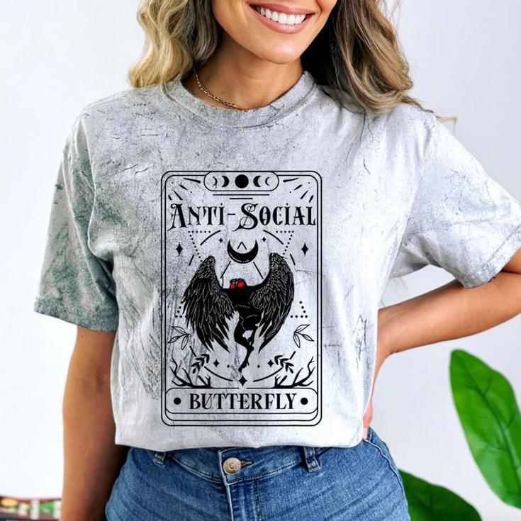 Introvert Apparel Emporium Mothman Tarot Card Antisocial Butterfly Cryptozoologist -Adults Grey Comfort Color Blast T-Shirt