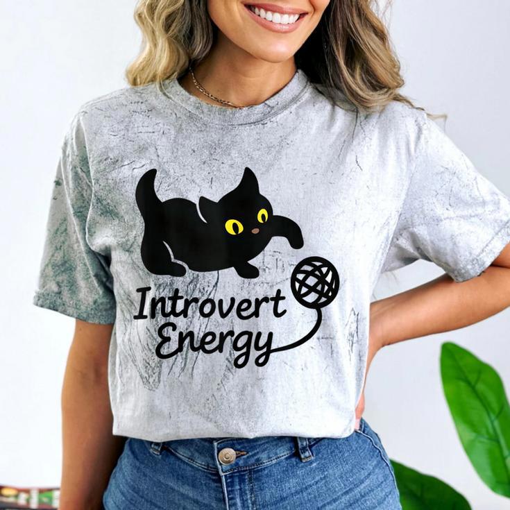 Introvert Energy Cat Love Cat Meme Comfort Color Blast T-Shirt