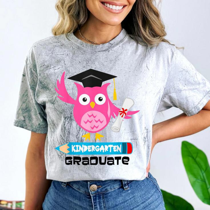 Kindergarten Graduation Tee Shirt Pink Owl T-Shir Comfort Color Blast T-Shirt