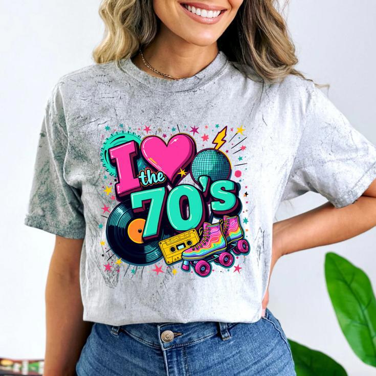 I Love The 70s Retro Cassette Roller Vinyl Disco Nostalgia Comfort Color Blast T-Shirt
